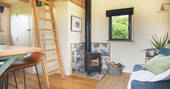 The Heron cabin wood burner, Sturminster Newton, Dorset