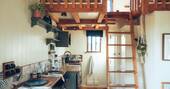 6 - Kitchen and two single beds up on the mezzanine