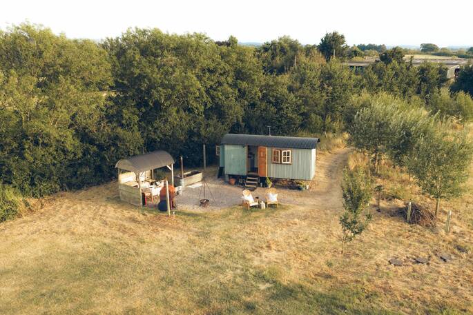 1 - Shepherd's Hut front exterior
