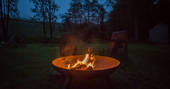 Toast marshmallows or cook a meal on the firepit outside Laverstock's Everdene Hut, Dorset