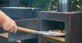 Red Kite cabin pizza oven at Red Kite Lodge in Shaftesbury, Dorset