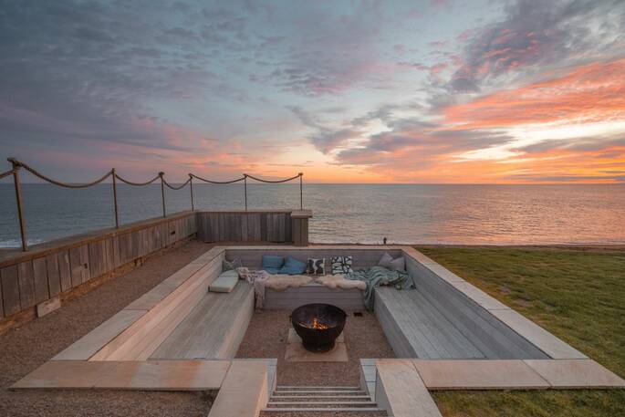 Firepit at sunset