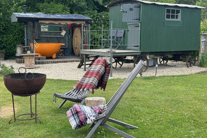 Outdoor seating and fire pit