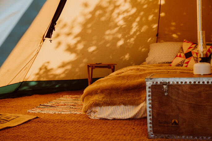 Woody & Iris Tipi with additional sleeping 