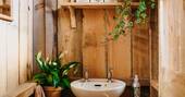Covered outdoor bathroom