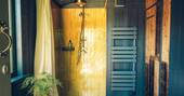 Hot shower in the bathing hut