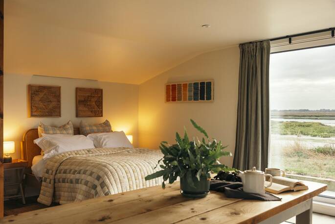 Open plan bedroom