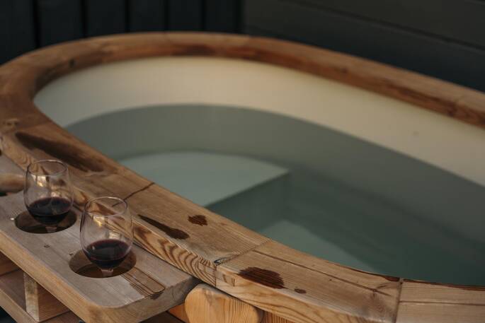 Wood-fired hot tub