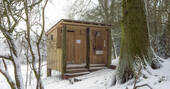 hut in the winter