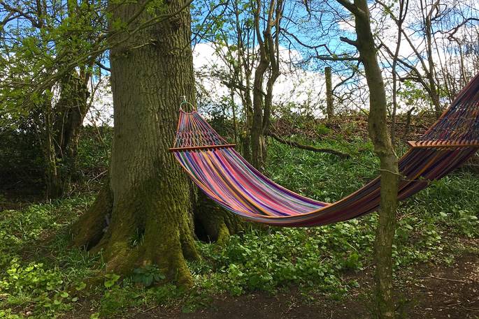 The Fuselage cabin hammock, Lypiatt Hill at Stroud, Gloucestershire