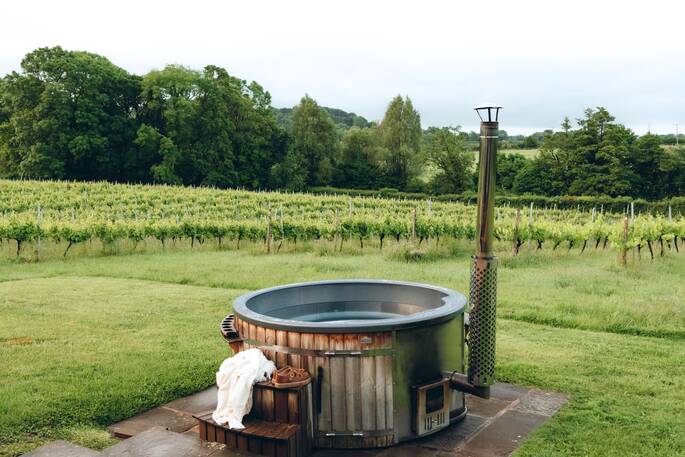 Wood-fired hot tub