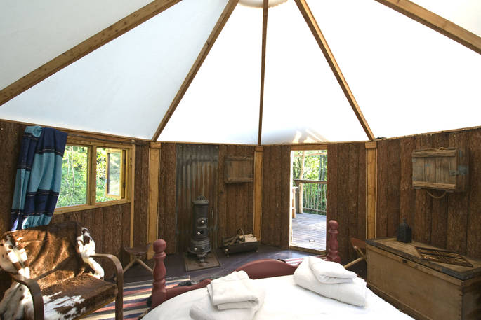 Gold Rush Cabin at Westley Farm in Gloucestershire 