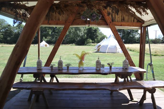 Munday's Meadow group camp glamping, Donnington, Gloucestershire