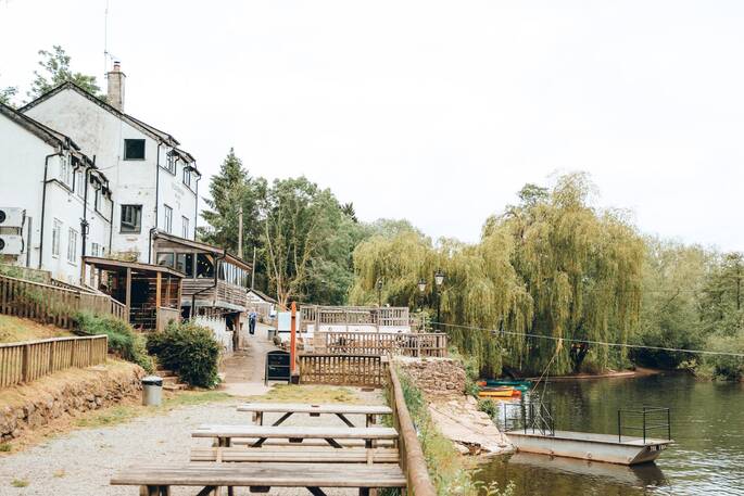 Nearby pub by the river wye