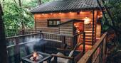Nuthatch entrance and firepit area