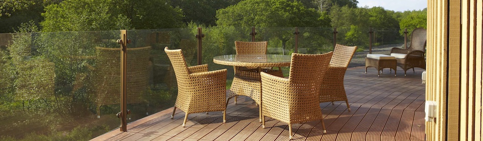 Treehouse terrace at Chewton Glen, New Forest, Hampshire