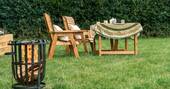 Firepit and outdoor dining table