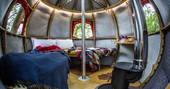 goji treehouse brook house woods herefordshire tree tent fold out single beds