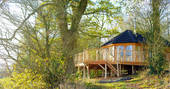 venn treehouse treecabin herefordshire glamping holiday england uk cosy cabin exterior 