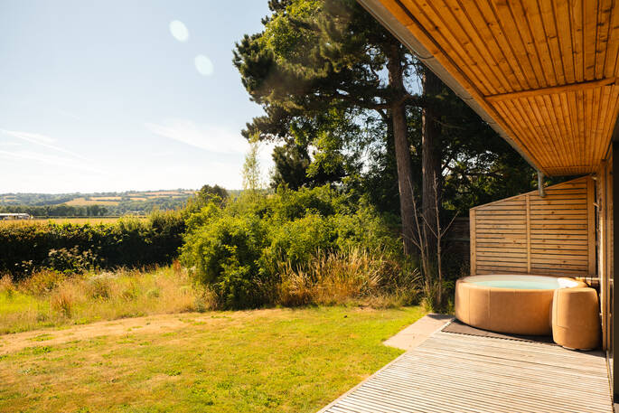 Hot tub and garden