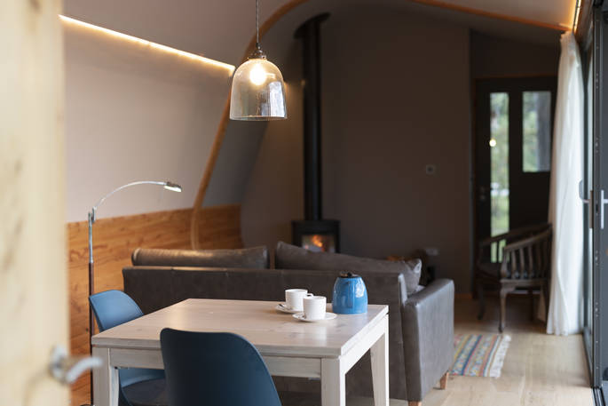 Rowan Cabin - interior, Clifford, Hereford, Herefordshire - photo by Alex Treadway