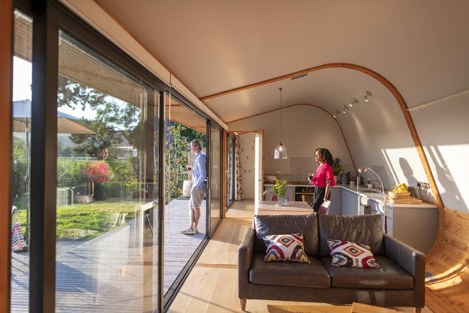 Rowan Cabin interior, Clifford, Hereford, Herefordshire - photo by Alex Treadway