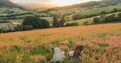 View of the rolling hills