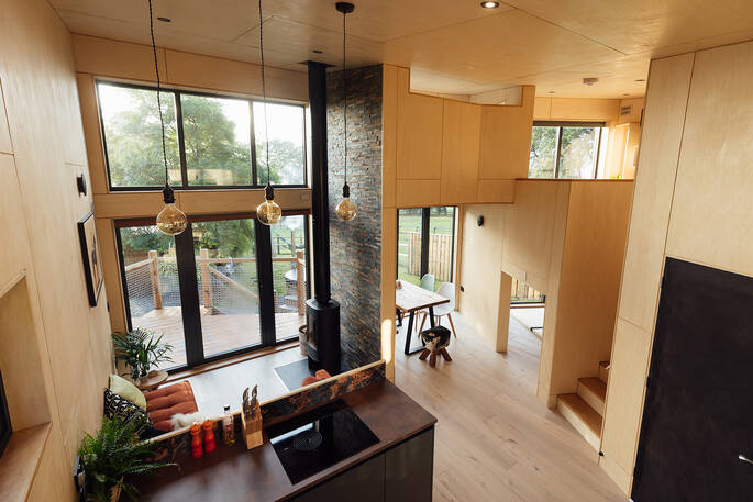 Open-plan layout inside