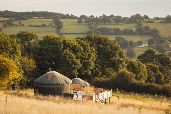 Two yurts available at Kaya at Blackhill Farm