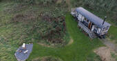 Ariel view of the train carriage