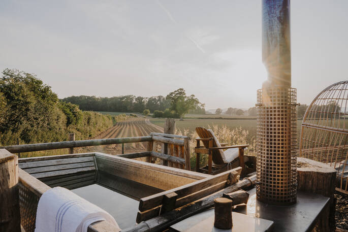 view from the hot tub