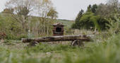 Curlews Cabin firepit at Nicholson Farm, Leominster, Herefordshire