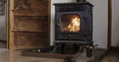 Wood-burner close up