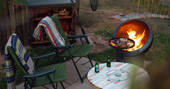 Firepit BBQ and outdoor seating for two