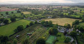 Aerial view of the shepherd's huts