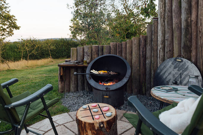 Private firepit area