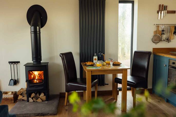 Wood burner is the main source of heat