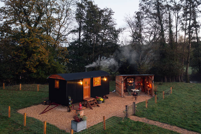 Millie the Hut shepherd's hut, Wegnalls Mill, Presteigne, Herefordshire - Owen Howells Photography