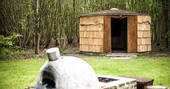 The woodland yurt for two at the Coppice Woodland in Hertfordshire