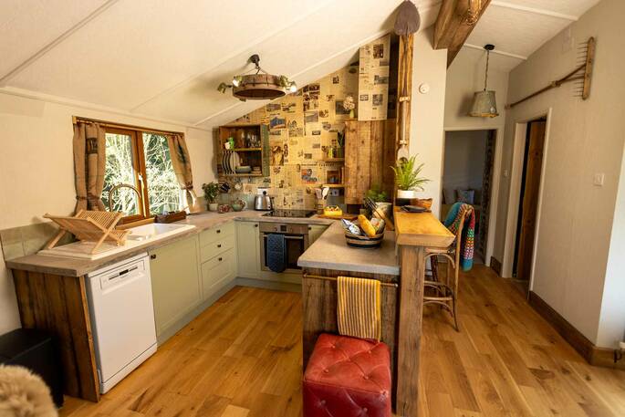 Kitchen in an open plan layout