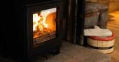Wood burner inside with unlimited firewood