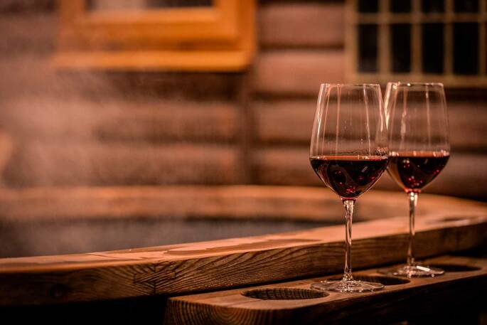 Wood fired hot tub included in your stay