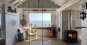 The Beach House cabin swing, Isle of Sheppey, Kent, England