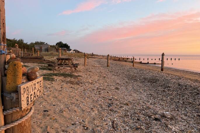 Private beach