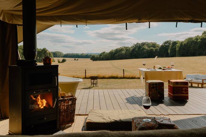 Main source of heat comes from the wood burner
