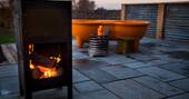 Tin and wood Hot tub Fire Pit