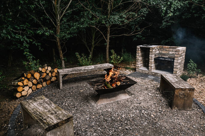 Box & Birch Outdoor sitting area 