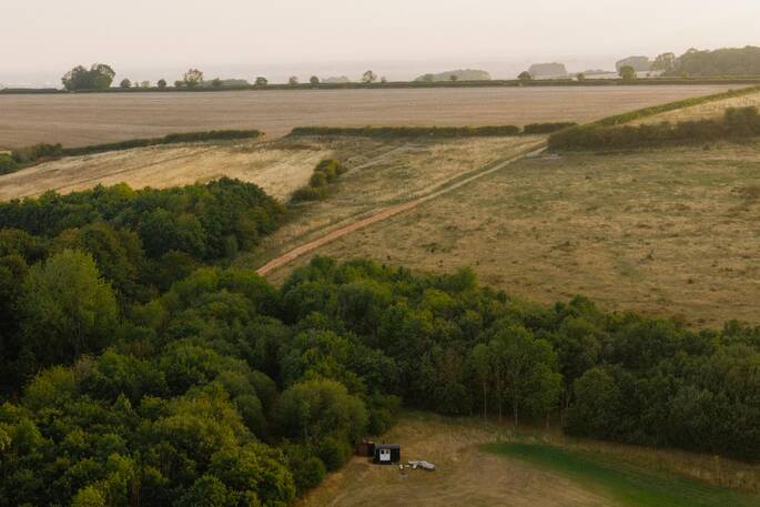 The hut at the edge of the field