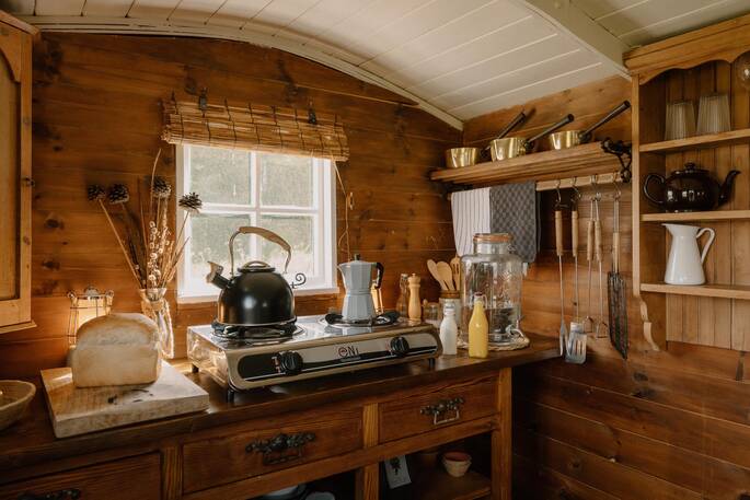 Kitchenette equipped with all basic cooking utensils