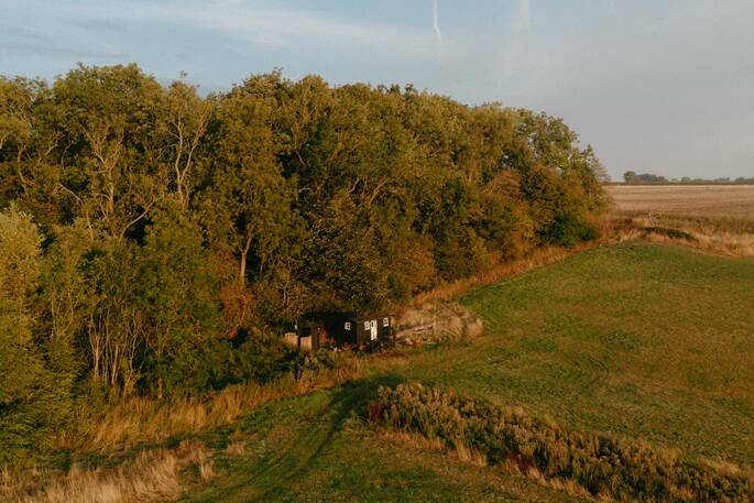 The wagon aerial view